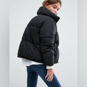Pull&Bear Black Puffer Jacket